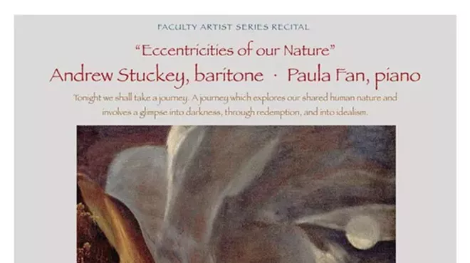 Image: Baritone Andrew Stuckey and Pianist Paula Fan: "Eccentricities of our Nature"