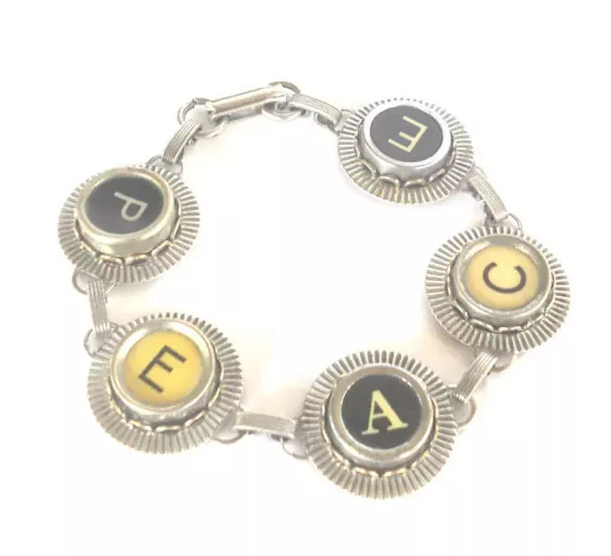 Buster and Boo typewriter key bracelet