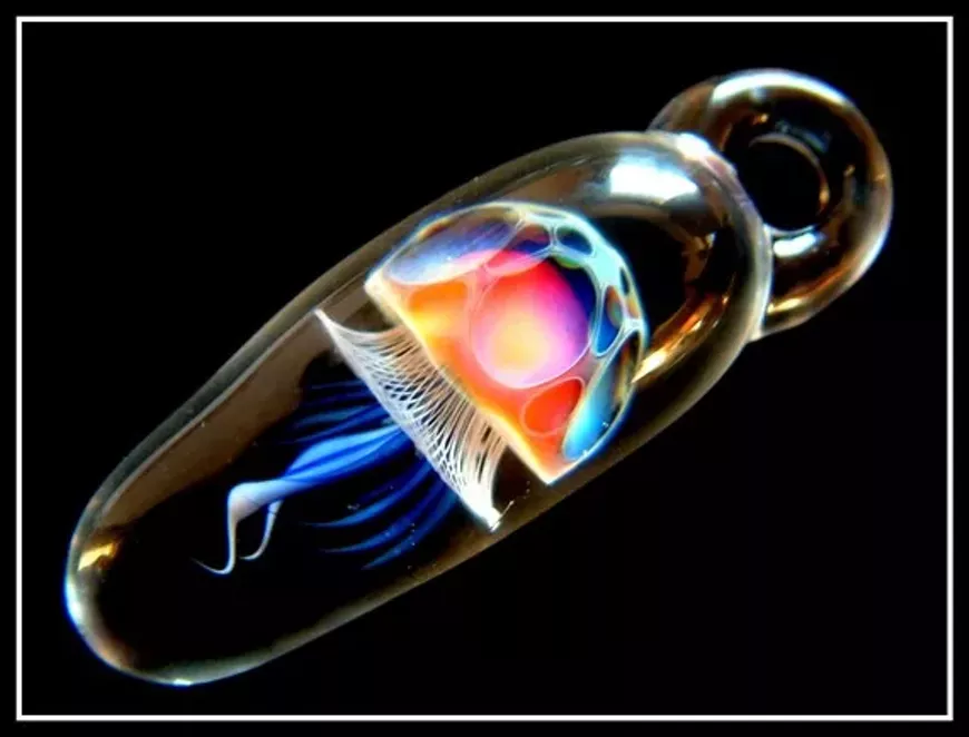 Jellyfish Pendant - Torchworked