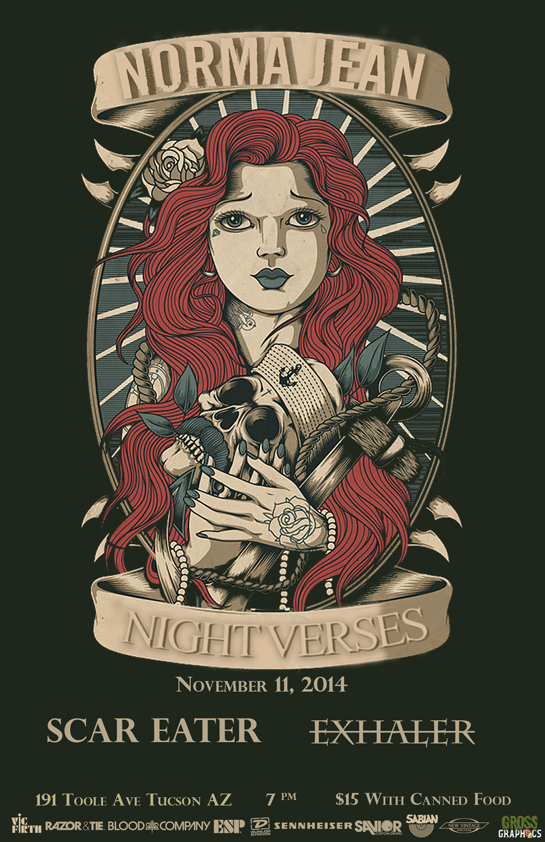 Image: Norma Jean, Night Verses, Scar Eater, Exhaler