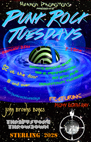 Image: Punk Rock tuesday feat. Pigmy Death Ray, John Brown's Bones, Sterling 202s, and Thriftstore Throwdown
