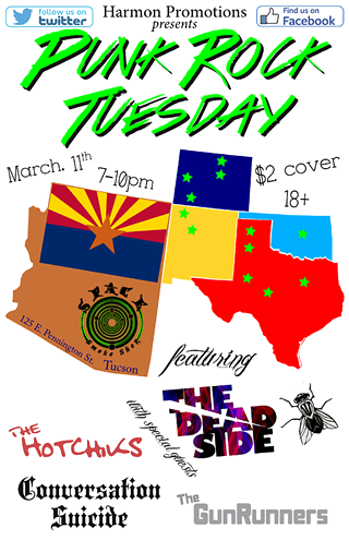 Image: Punk Rock Tuesday feat The Dead Side, The Hotchiks, Conversation Suicide, and the GunRunners