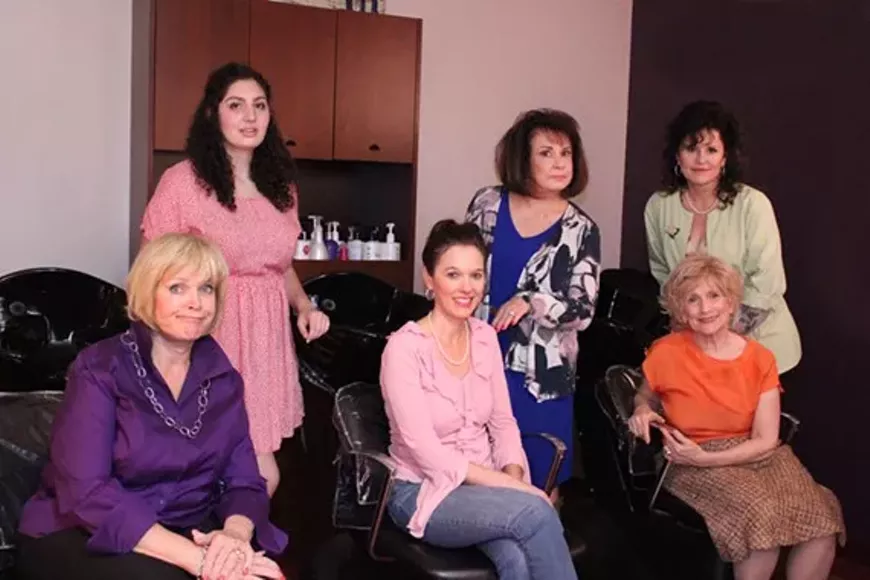 Steel Magnolias Cast (Left to Right) Leah Kari (Ouiser), Alexandra Totillo (Annelle), Stephanie Howell (Shelby), Lindy Bowser (M&rsquo;Lynn), Ina Shivack (Clairee) & Teresa Shade (Truvy)