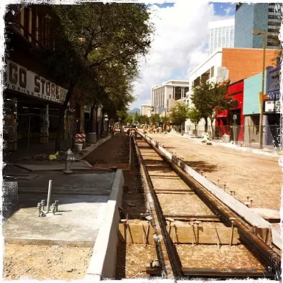 Image: Streetcar Tracks on Congress Street