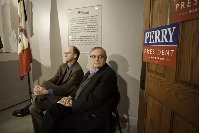 Image: Rick Perry and Joe Arpaio in Iowa, Dec. 27, 2012