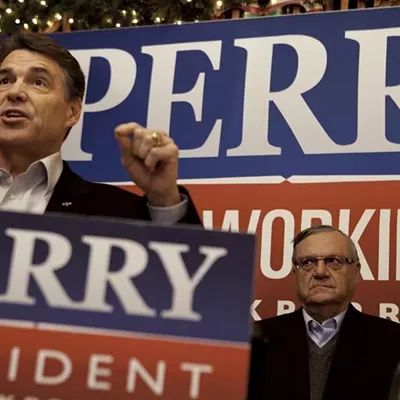 Image: Rick Perry and Joe Arpaio in Iowa, Dec. 27, 2012