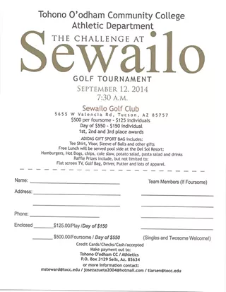 Image: Tohono O'odham Community College Golf Tournament