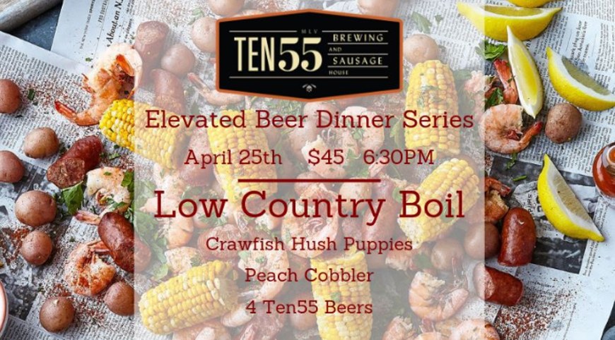 Elevated Beer Dinner at Ten55: Low Country Boil