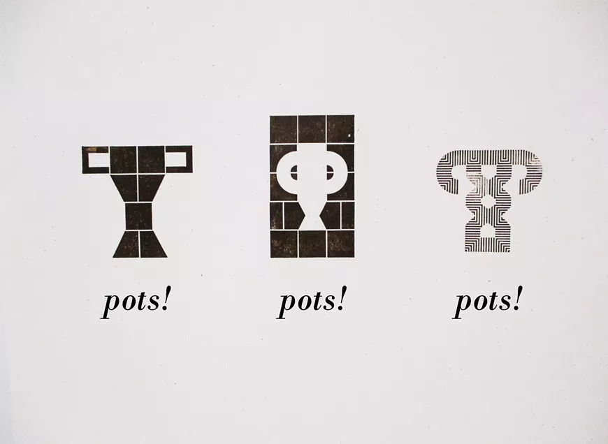 Pots! Pots! Pots! is a group exhibition of pots at Tiny Town Gallery