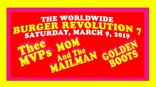 Image: Burger Revolution: Thee MVPs, Mom And The Mailman, Golden Boots live