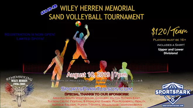 Image: Aug 10th All-Nighter 4v4 Coed Wiley Herren Memorial Volleyball Tournament A/B & C Divisions