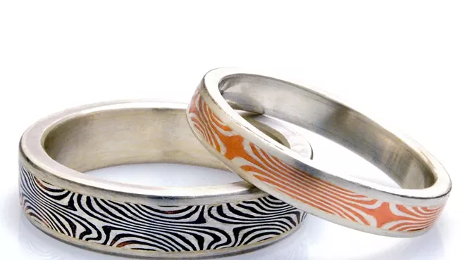 Image: Mokume-Gane Valentine’s Rings