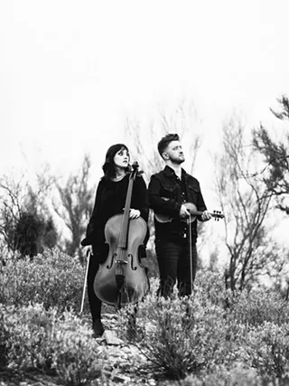 Image: Oliver the Crow with Matt and Rebekah Rolland- a Bluegrass show at Exo Bar