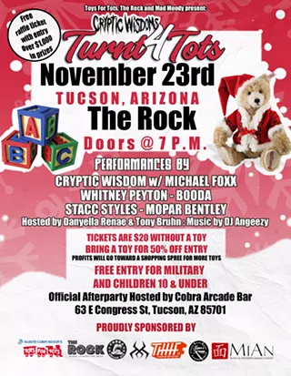 Image: Cryptic Wisdom's "Turn 4 Tots" Holiday Toy Drive & Concert Supporting Tucson Area Toys for Tots