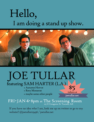 Image: Joe Tullar at The Screening Room Downtown