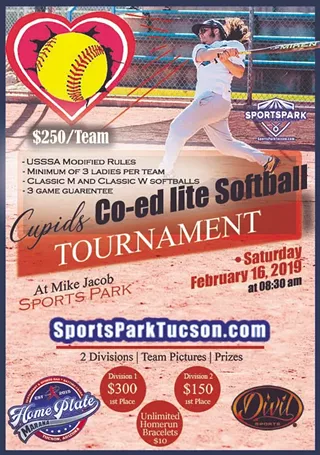 Image: Feb 16th Cupid's Softball Tournament Co-ed Lite 10v10
