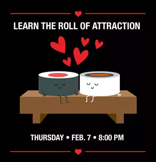 Image: Roll of Attraction: An aphrodisiac sushi rolling class for couples
