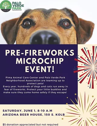 Image: Pre-fireworks microchip event