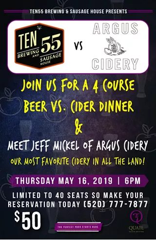 Image: Elevated Beer Dinner at Ten55: Beer VS. Cider