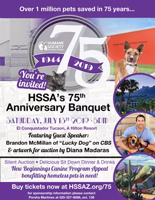 Image: Humane Society of Southern Arizona's 75th Anniversary Banquet Dinner