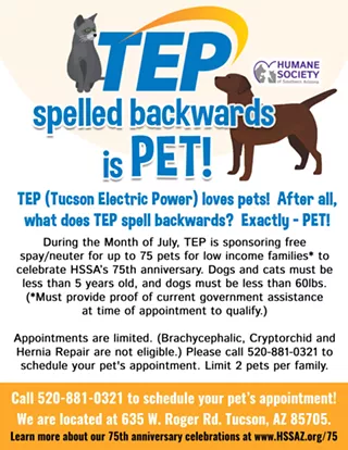 Image: FREE Spays & Neuters at HSSA