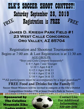 Image: Catalina Mountain Elks #2815 Annual Soccer Shoot
