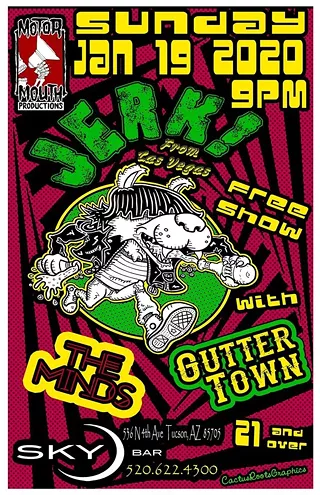 Image: Free PUNK Show: JERK! (Las Vegas), Gutter Town & The Minds on January 19th at Sky Bar