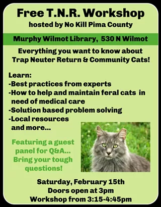 Image: Free TNR Workshop hosted by No Kill Pima County