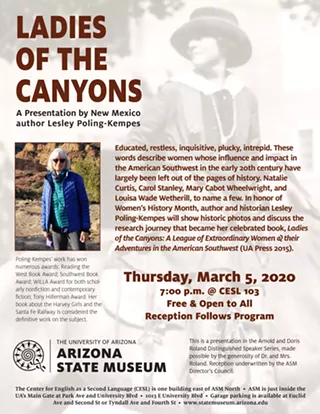 Image: Ladies of the Canyons: A Presentation by New Mexico Author Lesley Poling-Kempes