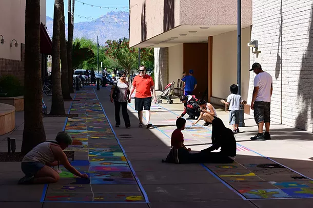 Image: SAACA Chalk Festival At Park Place Mall