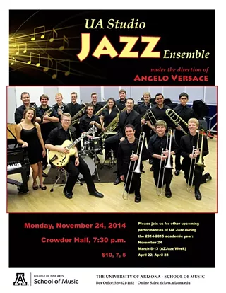 Image: UA Studio Jazz Ensemble in concert under the direction of Angelo Versace