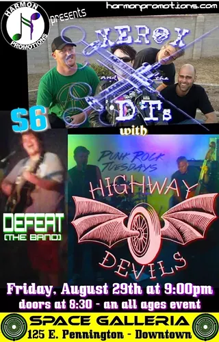 Image: Xerox and the D.T.'s with the Highway Devils and DEFEAT