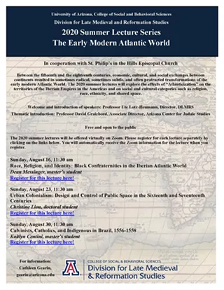 Image: 2020 Summer Lecture Series, The Early Modern Atlantic World