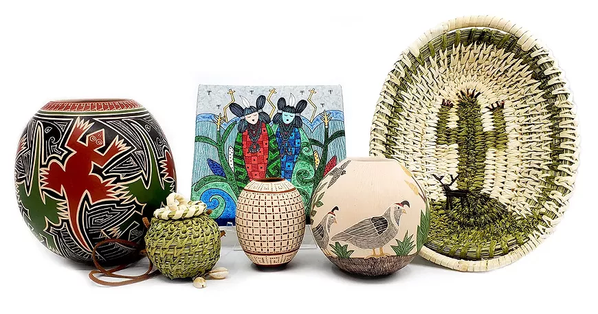 Baskets, pottery and art from the Indigenous Arts Show
