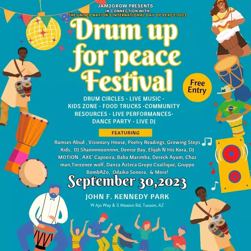 Drum Up for Peace Festival Flyer