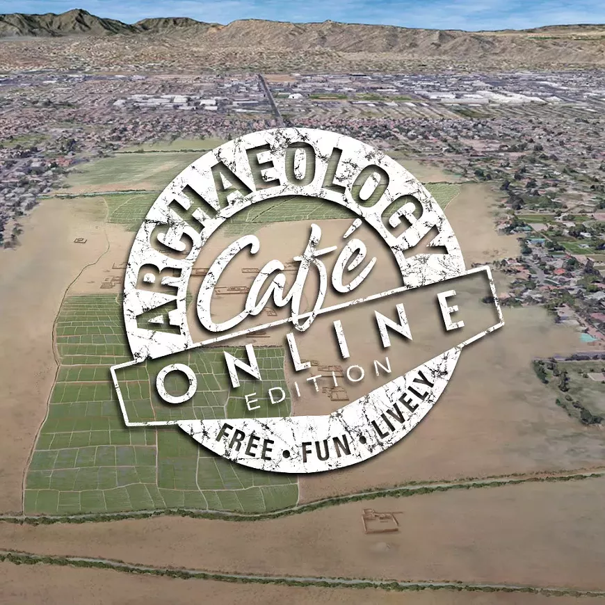 Artist's visualization of ancient irrigated fields in the Phoenix Basin