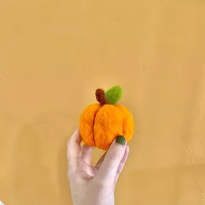 Image: Beginner Needle Felting Workshop: Pumpkin Patch Friend