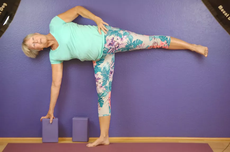 Marty Twitchell and other instructors lead this ongoing yoga class.