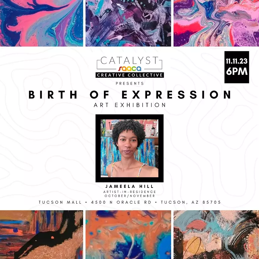 Join us on Nov 11, 2023, at Catalyst Creative Collective inside Tuxon Mall.&nbsp; Meela's inaugural exhibition &ldquo;Birth of Expression" celebrates creativity, inviting self-discovery through transformative art.
