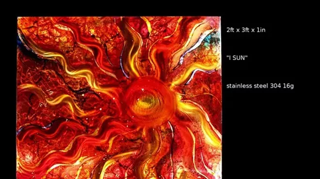 Image: Bisbee @nd Saturday Art Walk "Start with Art" "AND YOU ARE HERE" Vixen Metal Gallery