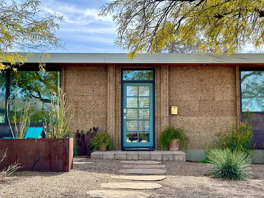 A home in Blenman Elm incorporates a novel idea: cladding the home in cork; that beyond its economic and environmental benefits efficiency presents an opportunity to share carbon-neutral thermal energy with neighbors.
