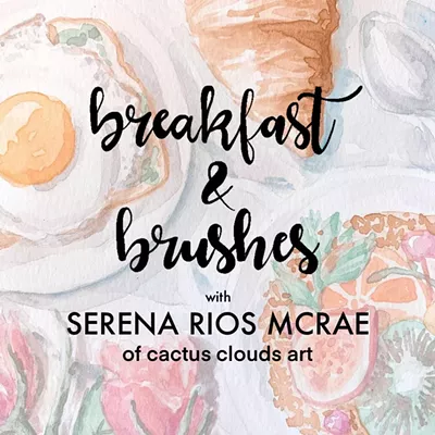 Image: Breakfast & Brushes- Beginner Watercolor Workshop