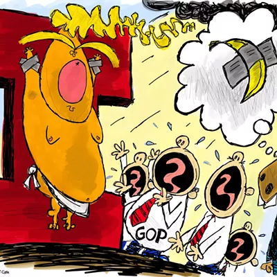 Image: Claytoon of the Day: Peachy Banana Christ