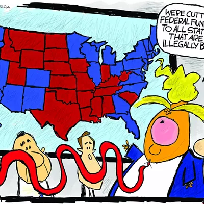 Image: Claytoonz: Blue State, Red State, Corrupt State