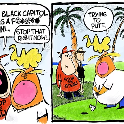 Image: Claytoonz: Racist Putz With Putter