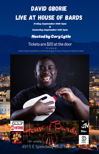 Image: David Gborie live at House Of Bards