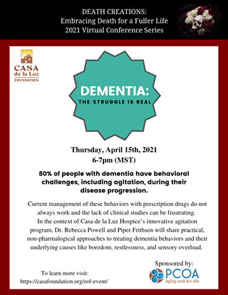 Image: Death Creations: 2021 Virtual Conference Series - Dementia: The Struggle is Real