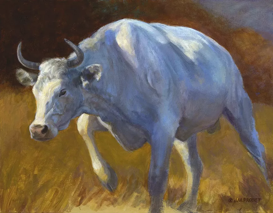 The Charge, 18x22, acrylic
