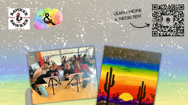 Image: Desert Nights Paint and Sip at Bawker Cider