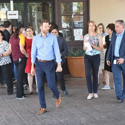 Image: Detention Tension: Lawmakers Tour Local Facility Holding Unaccompanied Minors and Immigrant Children Separated from their Families